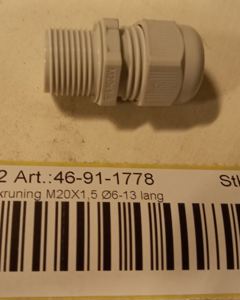 Screw Union M20x1.5 Ø6-13 nylon long